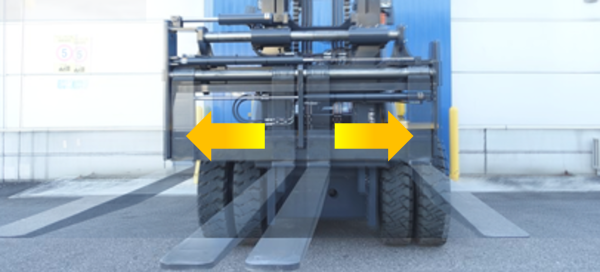 ツメ設置幅を調整できるフォークシフター